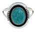 Southwestern Genuine Sterling Silver Turquoise Ring Size 5-3/4 YX34762